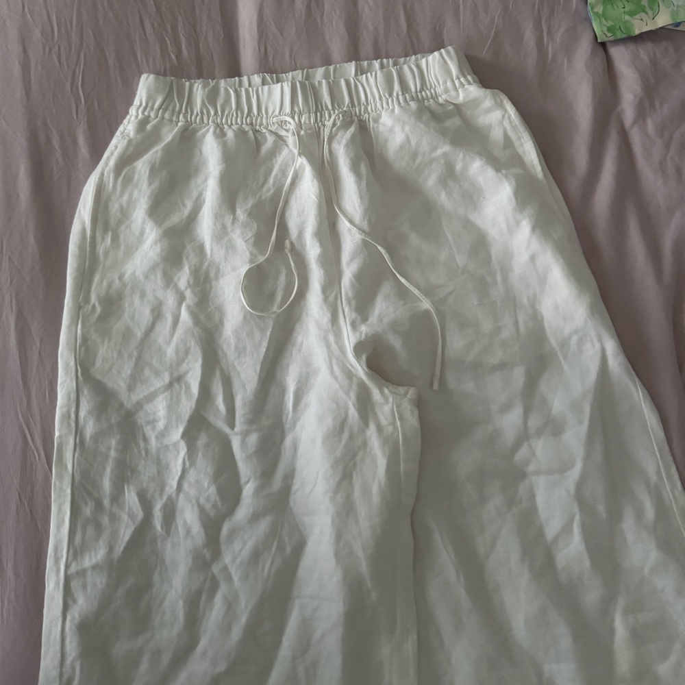 H&M Cream Linen Pants
